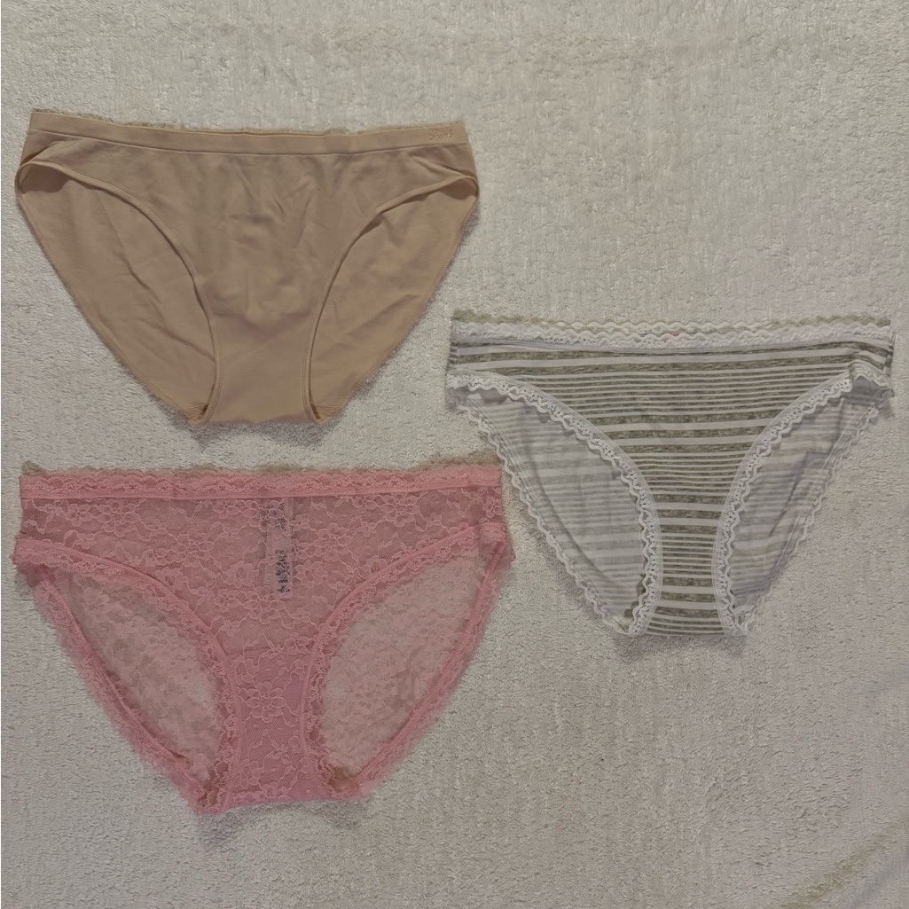 Three Pairs Of Victoria Secret Panties